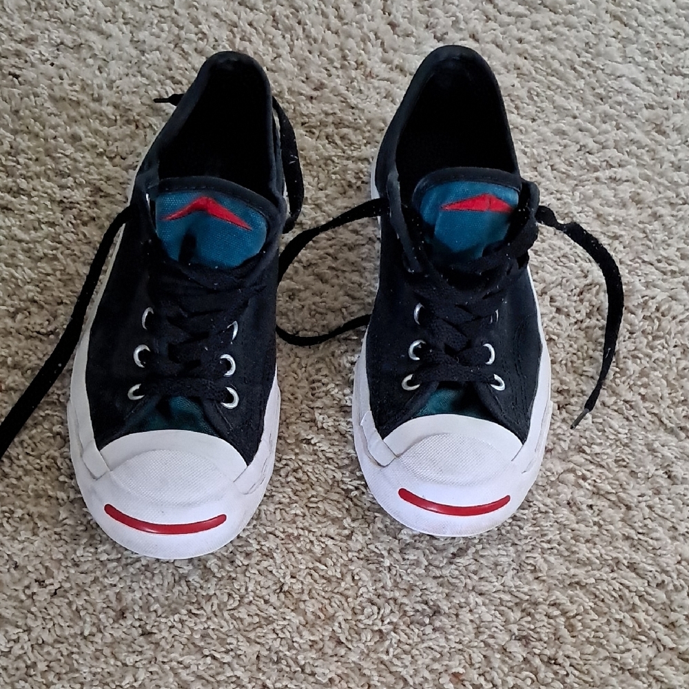 Women's Customized Converse Black/Turquoise/Red